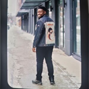 KNO BETTA SAVVY DENIM COLLECTION JACKET Stylish Dark Gray Denim Jacket